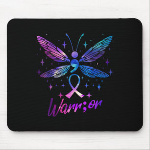 Mousepad Prevenir suicídio Guerreiro Sensibilização Roxo Te