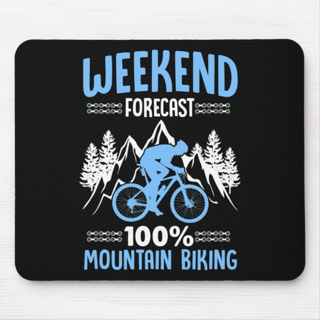 Mousepad Previsão de fim de semana 100% Mountain Biking Mtb (Frente)