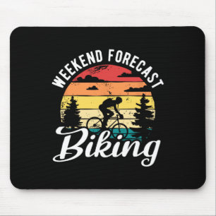 Mousepad Previsão de fim de semana andando de bicicleta des