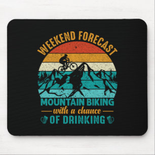 Mousepad Previsão de fim de semana Mountain Biking Com Chan
