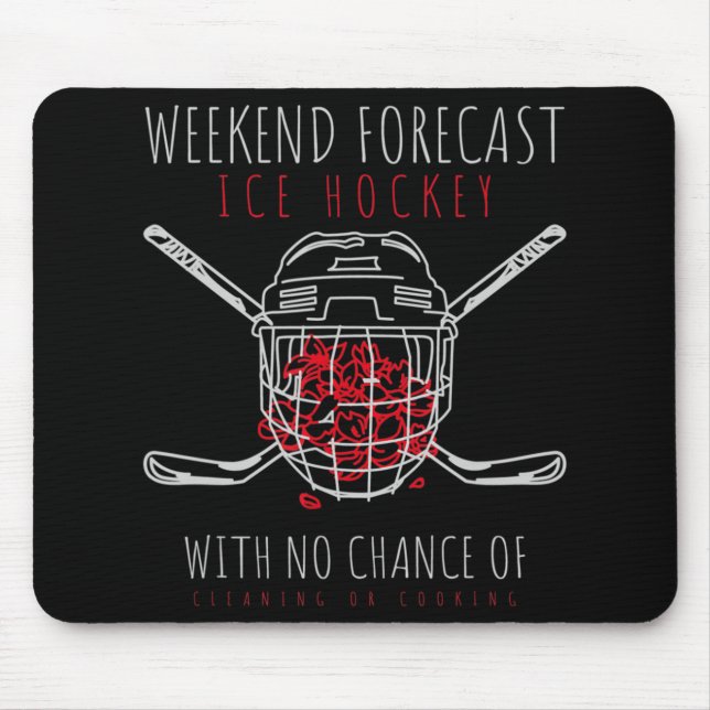 Mousepad Previsão de final de semana de Icehockey para Ice  (Frente)