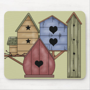 Mousepad Prim Birdhouse Cluster