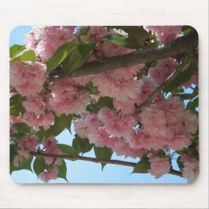 Mousepad Primavera cor-de-rosa de florescência dobro da