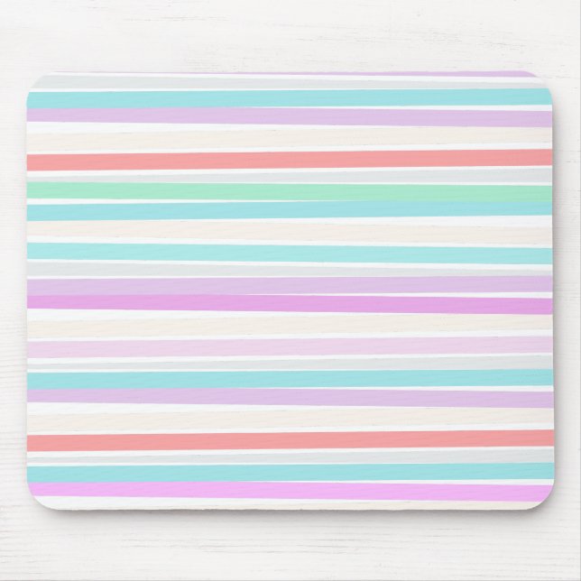 Mousepad Primavera de cores de verão em faixas (Frente)