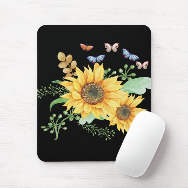 Mousepad primavera de girassol (Com mouse)
