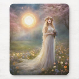 Mousepad Primavera Equinox Meadow Maiden Gown Fantasy
