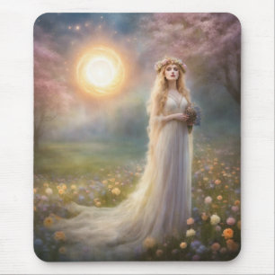 Mousepad Primavera Equinox Meadow Maiden Gown Fantasy