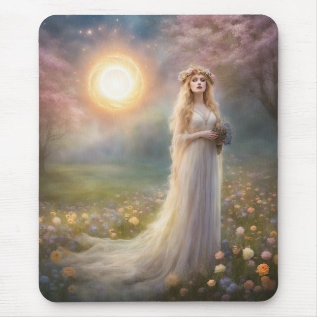 Mousepad Primavera Equinox Meadow Maiden Gown Fantasy (Frente)