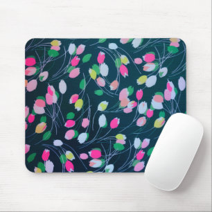 Mousepad Primavera Garden Tulip Flowers Bloom Watercolor