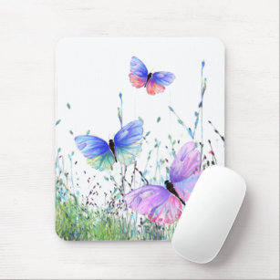 Mousepad Primavera Joy - Borboletas coloridas voando na nat