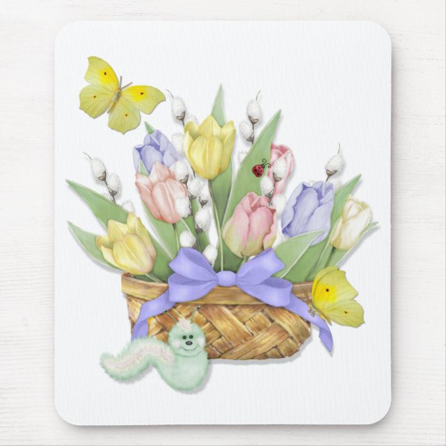 Mousepad Primavera Tulip Basket (Frente)