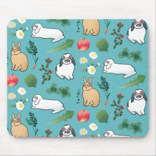 Mousepad Primavera Verão Coelho Coelho Vegetal Botânico