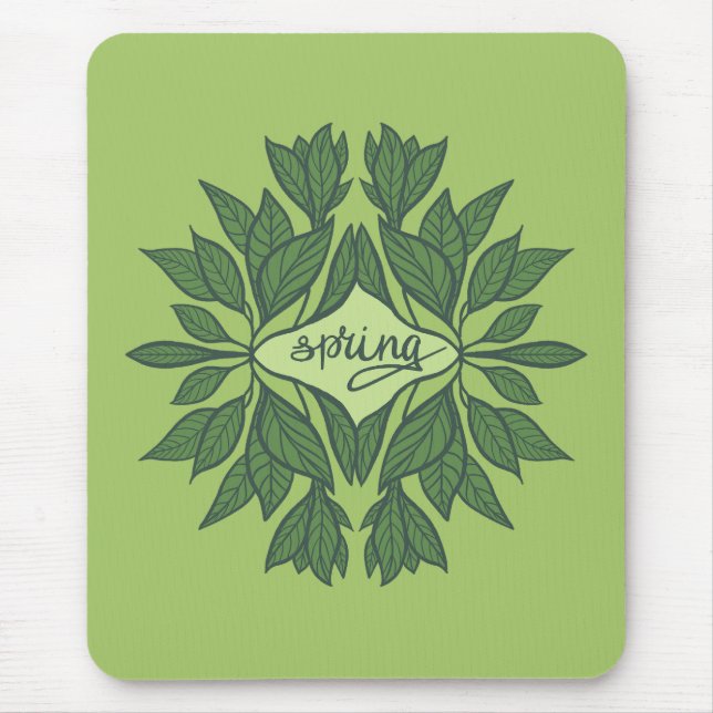 Mousepad Primavera Verde Deixa A Tipografia Estética (Frente)