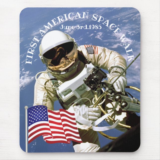 Mousepad Primeira Caminhada Espacial do Astronauta American (Frente)