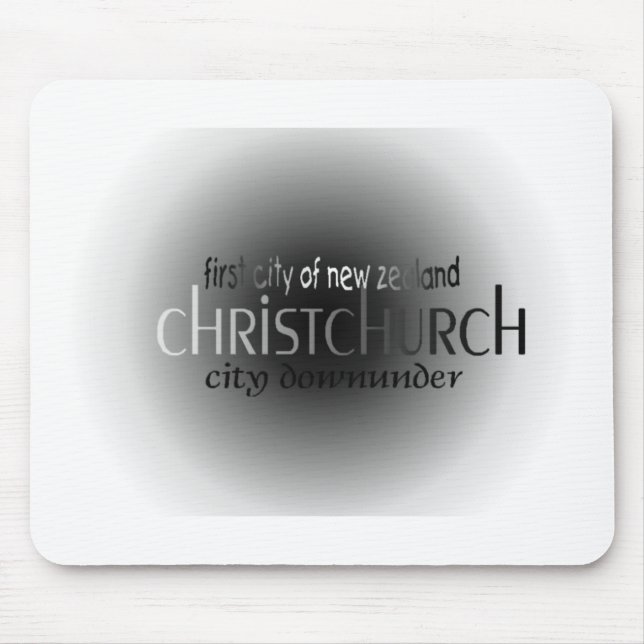 Mousepad Primeira cidade Christchurch (Frente)