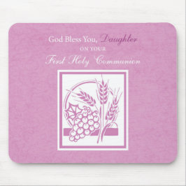 Mousepad Primeira Comunhão da Filha, Rosa