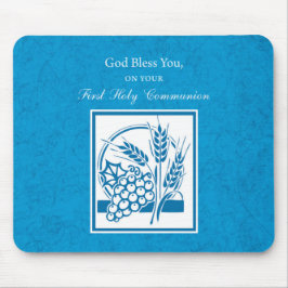 Mousepad Primeira Comunhão, Trigo, Uvas Azuis