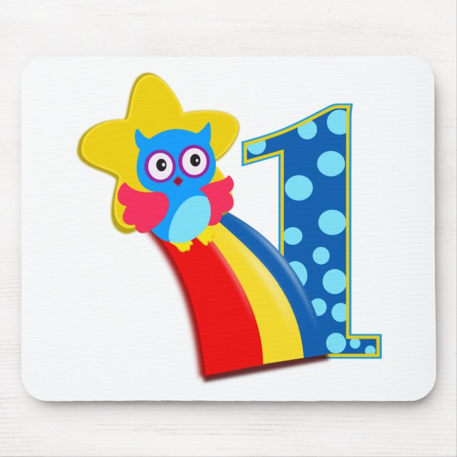 Mousepad Primeira Coruja de Aniversário (Frente)