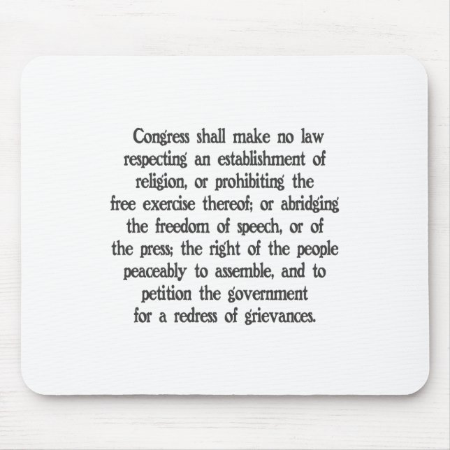 Mousepad Primeira Emenda (Frente)