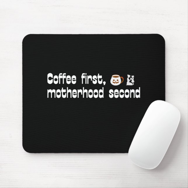 Mousepad Primeira Mãe do Café Segunda - Tipografia Negrito (Com mouse)
