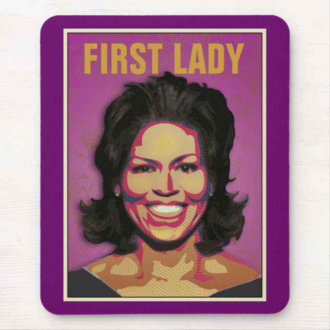 Mousepad Primeira senhora Michelle Obama (Frente)