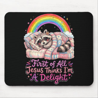 Mousepad Primeiro De Jesus Acha Um Delícia Arte De Guaxinim