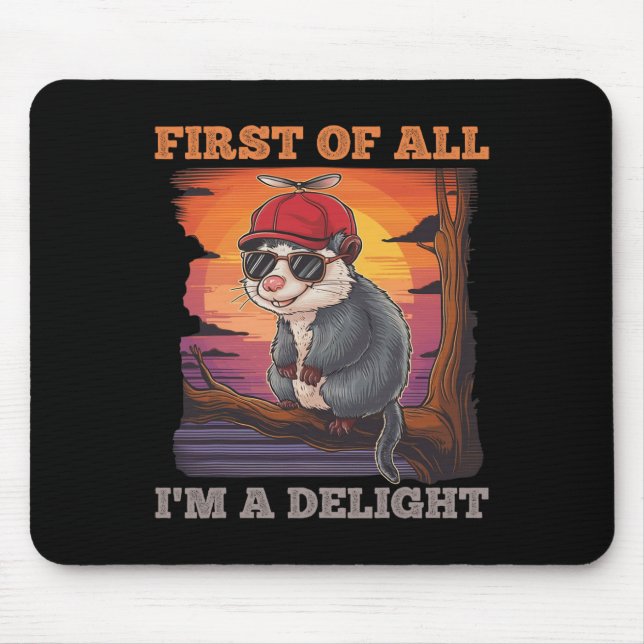 Mousepad Primeiro De Tudo I39m A Delight Retro Sunset Possu (Frente)