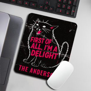 Mousepad Primeiro De Tudo Sou Um Delicioso Gato Preto Rugid