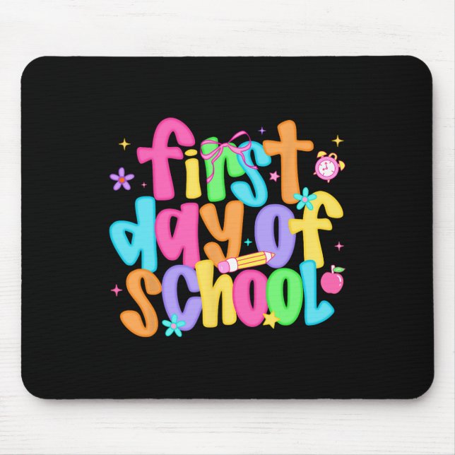 Mousepad Primeiro Dia De Aula Professores Aluno De Volta À  (Frente)