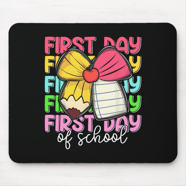 Mousepad Primeiro Dia De Aula Professores Lápis Arco De Vol (Frente)