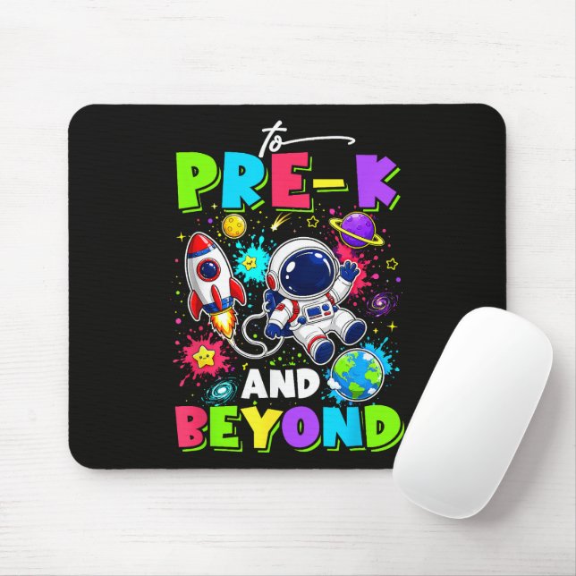 Mousepad Primeiro Dia do Pré-K Astronauta Espaço Volta às A (Com mouse)