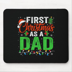 Mousepad Primeiro Natal Como Pai De Luzes Xmas Novo papai C