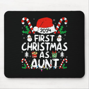 Mousepad Primeiro Natal Como Tia Família Correspondendo Nov