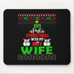 Mousepad Primeiro Natal da Mulher Com Minha Nova Esposa Sen