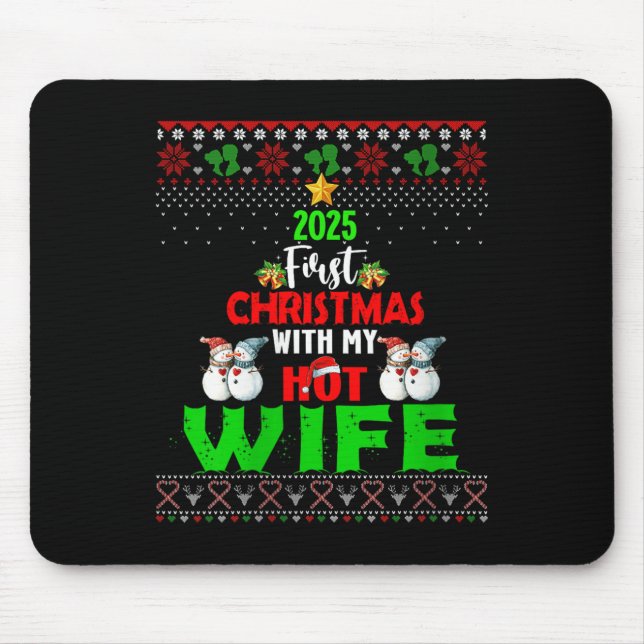 Mousepad Primeiro Natal da Mulher Com Minha Nova Esposa Sen (Frente)