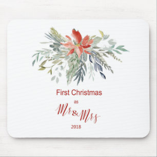 Mousepad Primeiro Natal Juntos como Sr. e Sra.