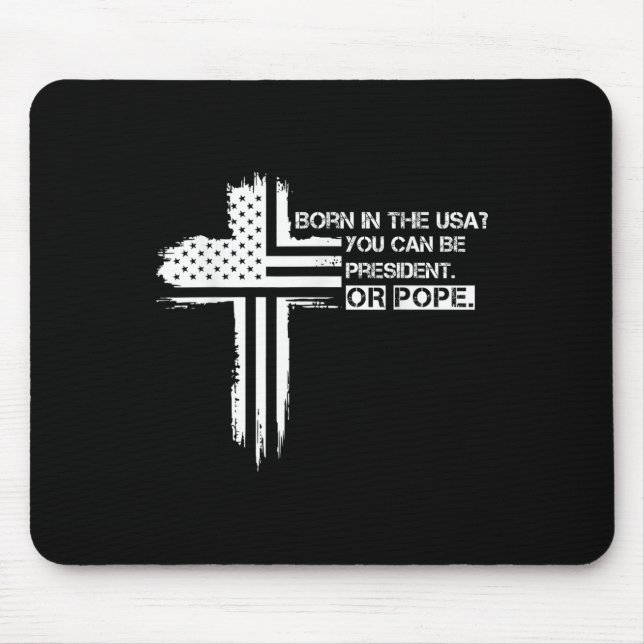 Mousepad Primeiro Papa Americano Leo Cardeal Robert Prevost (Frente)