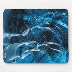 Mousepad Primeiro Plano das Paredes de Gelo Azul