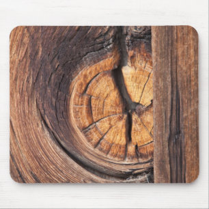 Mousepad Primeiro plano de um nó de madeira, Califórnia