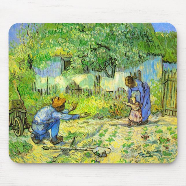 Mousepad Primeiros passos, 1890 Vincent van Gogh. (Frente)