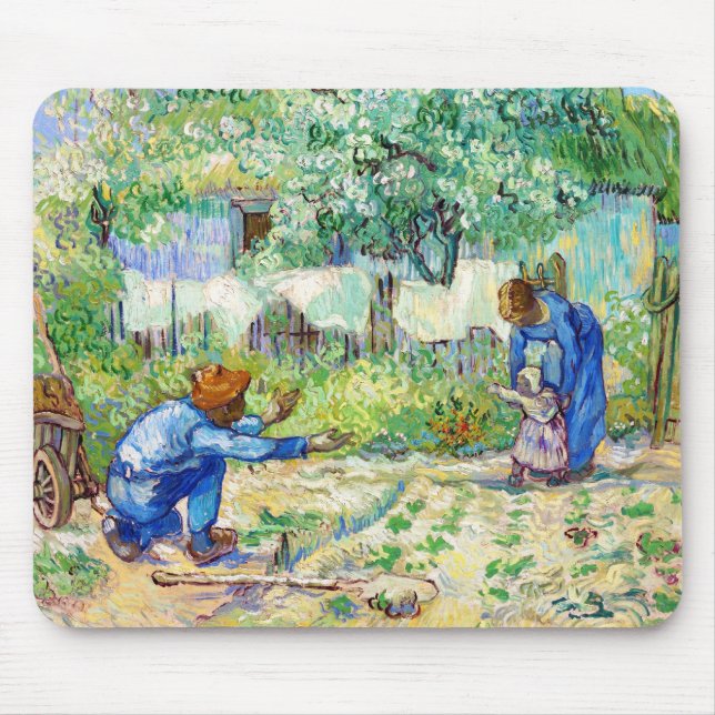 Mousepad Primeiros passos (após Millet) Vincent van Gogh ar (Frente)
