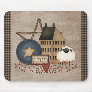Mousepad Primitivo do país - Simplificar - Saltbox Amarelo