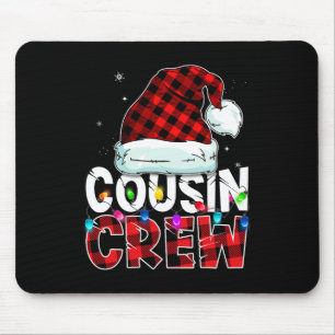 Mousepad Primo de Natal Tripulação Buffalo xadrez Vermelha