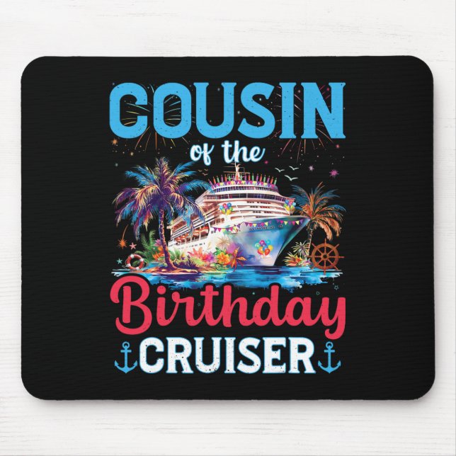 Mousepad Primo Do Birthday Cruiser Funny Cruise Birthd (Frente)