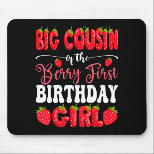 Mousepad Primo grande de berry primeira menina de aniversár