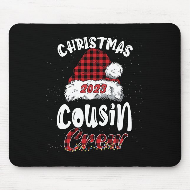 Mousepad Primo Natal Tripulação Buffalo Xadrez Vermelha Pij (Frente)