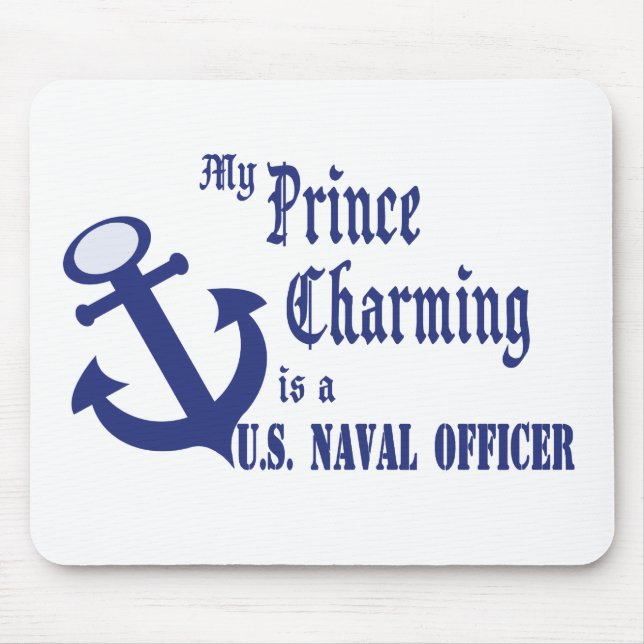 Mousepad Prince Charming é o oficial naval dos EUA (Frente)