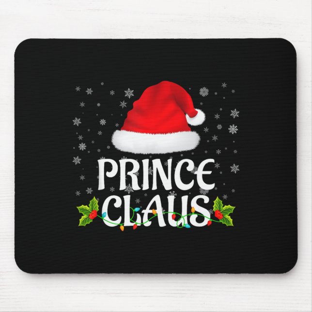 Mousepad Prince Claus Christmas Lights Santa Pajama Family  (Frente)
