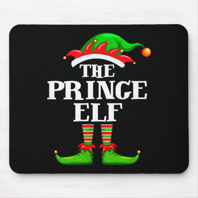 Mousepad Prince Elf Matching Family Group Christmas Party P (Frente)
