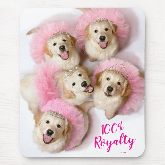 Mousepad Princesa Cães em Tiaras (Frente)